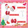 8 Sets Cute Desk Goose Holiday Outfits  7 Inch Mini Goose Clothes with Knitted Hats & Bow Ties for All Seasons, Funny Duck Desk Goose Accessories for Valentines, St. Patrick's Day, Christmas, & More view 3