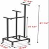 BTOIASYHF Hoop Rope Holders, Freestanding Hula Hoop and Jump Rope Holder Stand, Moveable Fitness Hoop Storage Cart, Sport Equipment Organizer Shelves view 2