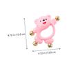 BRIGHTFUFU 4pcs Rattle Hand Bell Playthings for Boy Girl Soothing Musical Sound Educational to Develop Rhythm and Sensory Skills view 2