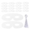 BCOATH 60 Sets Unpainted White Paper Masks with Ropes Breathable Lightweight Blank Face Masks for DIY Crafting Masquerade Carnival Theme Parties Art Supplies view 1