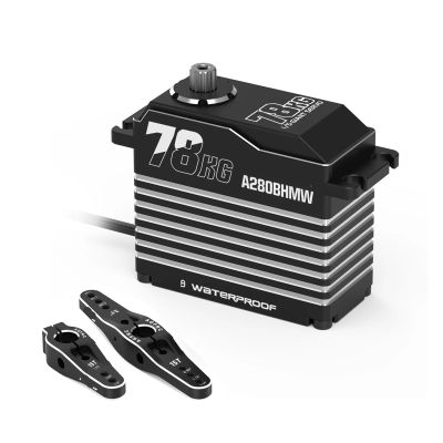 A280BH A280BHLW 78KG 100KG HV High Torque Brushless Waterproof Remote Control Servo Motor Suitable for 1/5(A280BHMW 78kg)