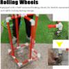 BTOIASYHF Hula Hoop Equipment Holder for Obstacle Course, Rolling Gym Jump Rope Storage Rack on Wheels, Middle School PE Classes Hoops Organizer Cart view 2