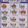 80UncleKimby 56PCS Retro Mardi Gras Masks Bulk Set: Party Decorations Carnival Favors(Paper) view 4
