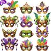 80UncleKimby 84PCS Mardi Gras Masks Bulk Set: Party Decorations Carnival Favors(Paper) view 1