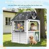 Kids Playhouse  Outdoor & Indoor Playset, Modern White Cedar Wooden Playhouse for Ages 38 with Split Dutch Door, Functional Kitchen Set (Includes Stove, Sink), Interactive Doorbell (White) view 2