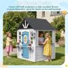 Kids Playhouse  Outdoor & Indoor Playset, Modern White Cedar Wooden Playhouse for Ages 38 with Split Dutch Door, Functional Kitchen Set (Includes Stove, Sink), Interactive Doorbell (White) view 3