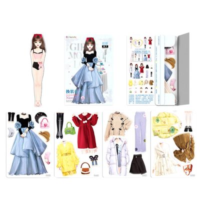 Magnetic Paper Dolls  14x10cm Magnetic Paper Dress-Up Dolls | Princess Mag Doll Cutouts for Creative Pretend Play | Fun Outfit Changing for Kids Aged 3-12