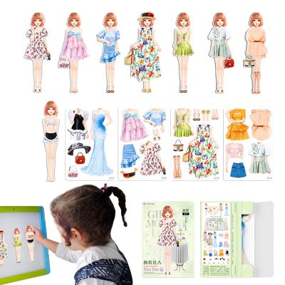 Magnetic Paper Dolls  14x10cm Magnetic Paper Dress-Up Dolls | Princess Mag Doll Cutouts for Creative Pretend Play | Fun Outfit Changing for Kids Aged 3-12