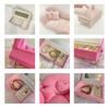 1/6 Scale Doll House Furniture Sofa, Dollhouse Couch Miniature Sofa with Pillow, Dollhouse Living Room Funiture for Artistic and Creative Arrangements Miniature Sofa view 3