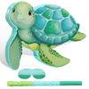 Aoriher Sea Turtle Piata with Stick Blindfold & Confetti - Birthday Party Favors Decorations for Animal Theme Party Supplies Toys Outdoor Games, 15 x 13 x 3.2 Inch view 1