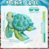 Aoriher Sea Turtle Piata with Stick Blindfold & Confetti - Birthday Party Favors Decorations for Animal Theme Party Supplies Toys Outdoor Games, 15 x 13 x 3.2 Inch view 2