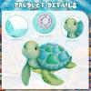 Aoriher Sea Turtle Piata with Stick Blindfold & Confetti - Birthday Party Favors Decorations for Animal Theme Party Supplies Toys Outdoor Games, 15 x 13 x 3.2 Inch view 3
