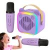 Kids Mini Karaoke Machine  Singing Speaker with LED Lights, Voice Modulator, and Music Playback, Portable Electronics for, Children Ages 3+, Girls, Boys, and Family Fun Parties view 1
