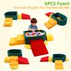Foam Climbing Blocks for Toddler, Indoor Soft Climbing Toys with Ball Pit for Baby, 6pcs Soft Play Set Climbing Crawling Blocks for Playroom LivingRoom, Birthday Gift for 1-3 Years(Balls not Included) view 4