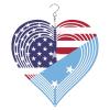 Micronesia Micronesian America Flag Wind Spinners Outdoor Love Heart Kinetic Sculptures Chimes 10 inch Decorative Tinplate Metal Art Christmas Decorations Garden Patio Yard Indoor Decor view 3