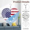 Micronesia Micronesian America Flag Wind Spinners Outdoor Love Heart Kinetic Sculptures Chimes 10 inch Decorative Tinplate Metal Art Christmas Decorations Garden Patio Yard Indoor Decor view 4