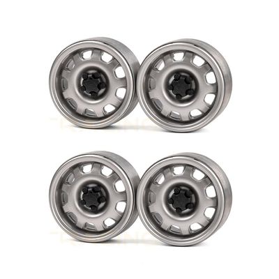 4pcs 1.9" Real Metal Hub for 1/10 RC Crawler TRX-4 Defender RC4WD scx10 90046 (Silver-4pcs)