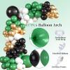117Pcs Football Balloon Arch Kit Football Birthday Party Decorations, Banner Foil Balloon Green Gold Balloon Garland, Superbowl Party Decorations Sport Theme First Year Down Baby Shower Decor Supplies view 3