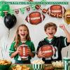 117Pcs Football Balloon Arch Kit Football Birthday Party Decorations, Banner Foil Balloon Green Gold Balloon Garland, Superbowl Party Decorations Sport Theme First Year Down Baby Shower Decor Supplies view 4