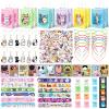 122PCS Cat Party Favors for Girls, Cat Themed Birthday Party Supplies With Goodie Bags Headband DIY Face Stickers Slap Bracelets Resin Cats, Cat Party Favors Easter Gifts Classroom Rewards for Kids view 1