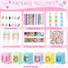 122PCS Cat Party Favors for Girls, Cat Themed Birthday Party Supplies With Goodie Bags Headband DIY Face Stickers Slap Bracelets Resin Cats, Cat Party Favors Easter Gifts Classroom Rewards for Kids view 2