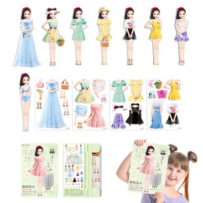 Magnetic Paper Dolls  14x10cm Magnetic Paper Dress-Up Dolls | Princess Mag Doll Cutouts for Creative Pretend Play | Fun Outfit Changing for Kids Aged 3-12