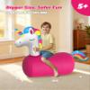 JOSEN Bouncy Hopper Giant Unicorn Ride On Toys, Inflatable Bouncing Animal Hopper with Hand Pump, Jumping Hopping Toys Up to 250lbs, Indoor Outdoor Bouncers for Teen Kids Girls Boys Ages 5+ view 2