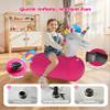 JOSEN Bouncy Hopper Giant Unicorn Ride On Toys, Inflatable Bouncing Animal Hopper with Hand Pump, Jumping Hopping Toys Up to 250lbs, Indoor Outdoor Bouncers for Teen Kids Girls Boys Ages 5+ view 3