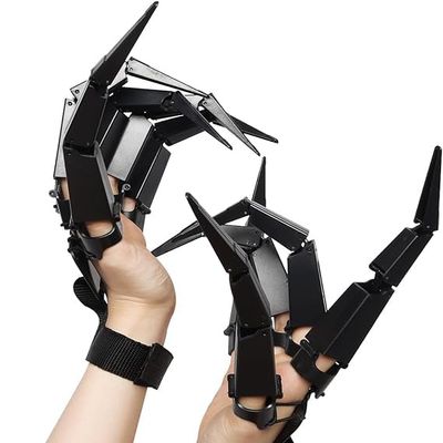 1 Pair Halloween Articulated Fingers, 3D Halloween Articulated Fingers Extensions Gear, Cosplay Skeleton Hands, Bone Claw Hand, Festival Cosplay Prop