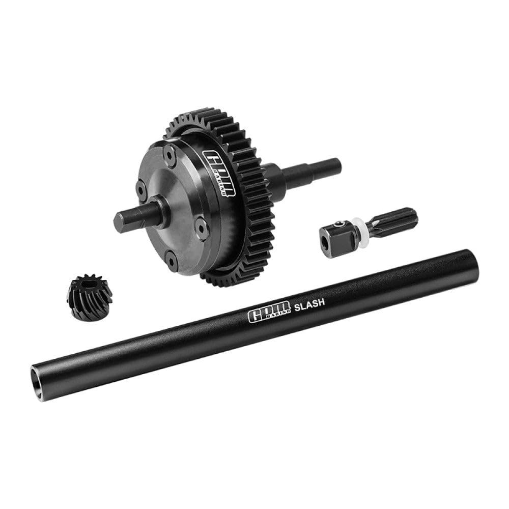 4140 Carbon Steel + Aluminum 7075 Alloy Centre Complete Differential for Traxxas 1/16 Mini Slash 4X4 Short Course Truck-108164-1 Upgrades - Black