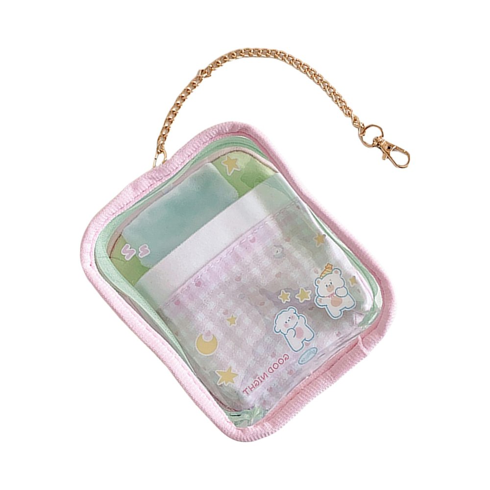 RSHuiOUXX Cartoon Design PVC Transparent Storage Bag Lightweight Clear Display Pouches Practical for Girls Kids Daily Use