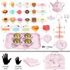 iAOVUEBY Tea Party Set for Little Girls, 49PCS Princess Tea Time Toys Including Teaset Dessert Carrying Case, Kids Pretend Play Kitchen Toys, Toddler Girl Birthday Gifts for 3-8 Year Old, Dream view 2