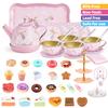 iAOVUEBY Tea Party Set for Little Girls, 49PCS Princess Tea Time Toys Including Teaset Dessert Carrying Case, Kids Pretend Play Kitchen Toys, Toddler Girl Birthday Gifts for 3-8 Year Old, Dream view 3