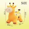 Bouncy Inflatable Giraffe Horse, Yellow Plastic Hopping Toy with Pump and Ball, Ages 3-15 Years view 4