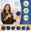Arrowbash 6 Pcs Jumbo Polyhedra Dice 3.94 Inch Jumbo Foam Polyhedral Dice 6 Set 4, 6, 8, 10, 12 Sides Gifts for Games Teach Numbers Addition Subtraction Probability Learning(Starry Sky Blue) view 3