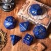 Arrowbash 6 Pcs Jumbo Polyhedra Dice 3.94 Inch Jumbo Foam Polyhedral Dice 6 Set 4, 6, 8, 10, 12 Sides Gifts for Games Teach Numbers Addition Subtraction Probability Learning(Starry Sky Blue) view 4