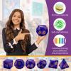 Arrowbash 6 Pcs Jumbo Polyhedra Dice 3.94 Inch Jumbo Foam Polyhedral Dice 6 Set 4, 6, 8, 10, 12 Sides Gifts for Games Teach Numbers Addition Subtraction Probability Learning (Starry Sky Purple) view 3