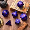 Arrowbash 6 Pcs Jumbo Polyhedra Dice 3.94 Inch Jumbo Foam Polyhedral Dice 6 Set 4, 6, 8, 10, 12 Sides Gifts for Games Teach Numbers Addition Subtraction Probability Learning (Starry Sky Purple) view 4
