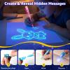 klumuke 140PCS Invisible Ink Pens with UV Light Bulk Spy Pens, UV Pen view 2