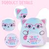 10th Birthday Cat Plush Toy, 8 Inch In My Double Digits Era Stuffed Animal, Soft Tie Dye Plushie Pillow with Heart Glasses & Guitar, Cute Birthday Gift for 10 Year Old Girls Kids Party Decor view 3