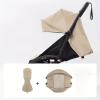 2-Piece Baby Stroller Seat Cushion & Canopy Set for Bb Confort YOYO2/YoYo+ Pushchairs, Replacement Accessories Kit with Double-Layer Fabric, Christmas Gift for Mom and Baby (Khaki) view 2