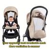 2-Piece Baby Stroller Seat Cushion & Canopy Set for Bb Confort YOYO2/YoYo+ Pushchairs, Replacement Accessories Kit with Double-Layer Fabric, Christmas Gift for Mom and Baby (Khaki) view 3