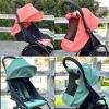 2-Piece Baby Stroller Seat Cushion & Canopy Set for Bb Confort YOYO2/YoYo+ Pushchairs, Replacement Accessories Kit with Double-Layer Fabric, Christmas Gift for Mom and Baby (Ginger Pink) view 4