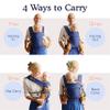 Beco Gemini 2.0 Baby Carrier Newborn to Toddler with M-Cloud Support - 4-Position Baby Carriers, Certified Hip-Healthy Newborn Carrier, Fully Adjustable to Fit All Parents (735 lbs) - Blue view 3