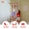 Wood And Hearts Wooden Swedish Ladder Wall Set  Indoor Jungle Gym for Kids  Montessori Gym, Swedish Ladder Set  Indoor Playground for Toddlers & Teens (Climbing Module 1) view 2
