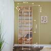 Wood And Hearts Wooden Swedish Ladder Wall Set  Indoor Jungle Gym for Kids  Montessori Gym, Swedish Ladder Set  Indoor Playground for Toddlers & Teens (Climbing Module 1) view 4