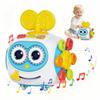 MoraBaby Robot Musical Busy Cube for Toddlers 1-3 Years Old, Montessori 6-in-1 Activity Cube with Lights & Sounds, Wheels for Tummy Time & Crawling Training, Birthday Gifts for Baby boy & Girl view 1