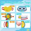 MoraBaby Robot Musical Busy Cube for Toddlers 1-3 Years Old, Montessori 6-in-1 Activity Cube with Lights & Sounds, Wheels for Tummy Time & Crawling Training, Birthday Gifts for Baby boy & Girl view 3