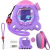 JCHPINE Hard Case and Silicone Cover for Tamagotchi Paradise Electronic Pet, Protective Cases for Tamagotchi Paradise with Screen Protector and Lanyard (Purple) view 1
