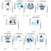 40 PCS Baby Shower Halloween Cupcake Toppers Ghost Bat A Baby is Brewing Cupcake Picks A Little Boo is Almost Doe It's a Boy Cake Decorations for Halloween Theme Boys Birthday Party Supplies Blue view 2
